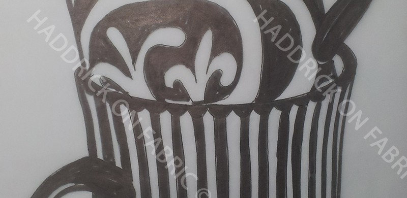 Stencil mugs stacked