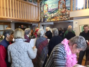 Guests enjoying the opening at Linhay Gallery Auburn
